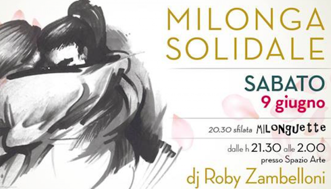 Milonga Solidale Oltretango 9 giugno